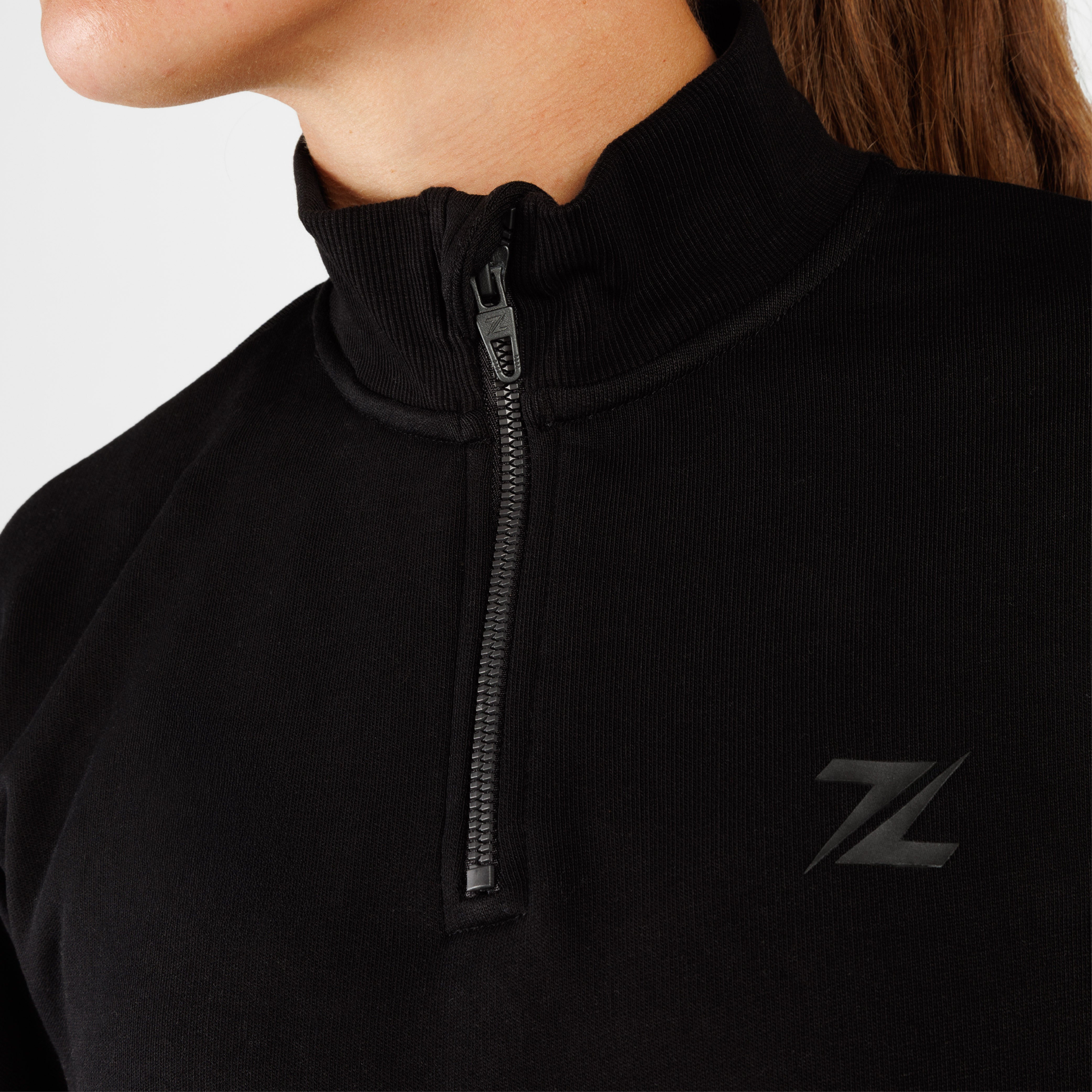 ZEUZ Oversized Comfort Sweater 1/4 Zipper - Dames