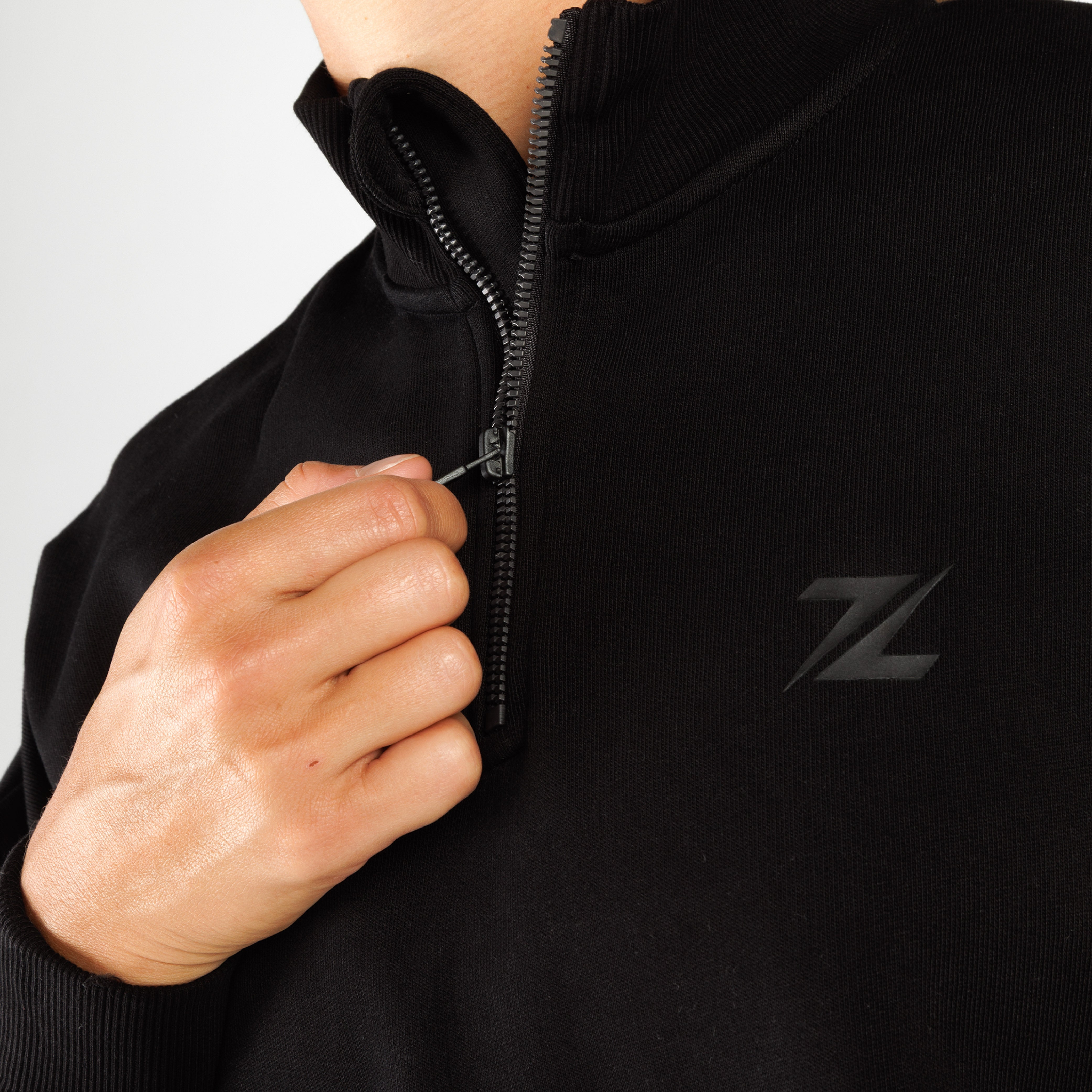 ZEUZ Oversized Comfort Sweater 1/4 Zipper - Dames