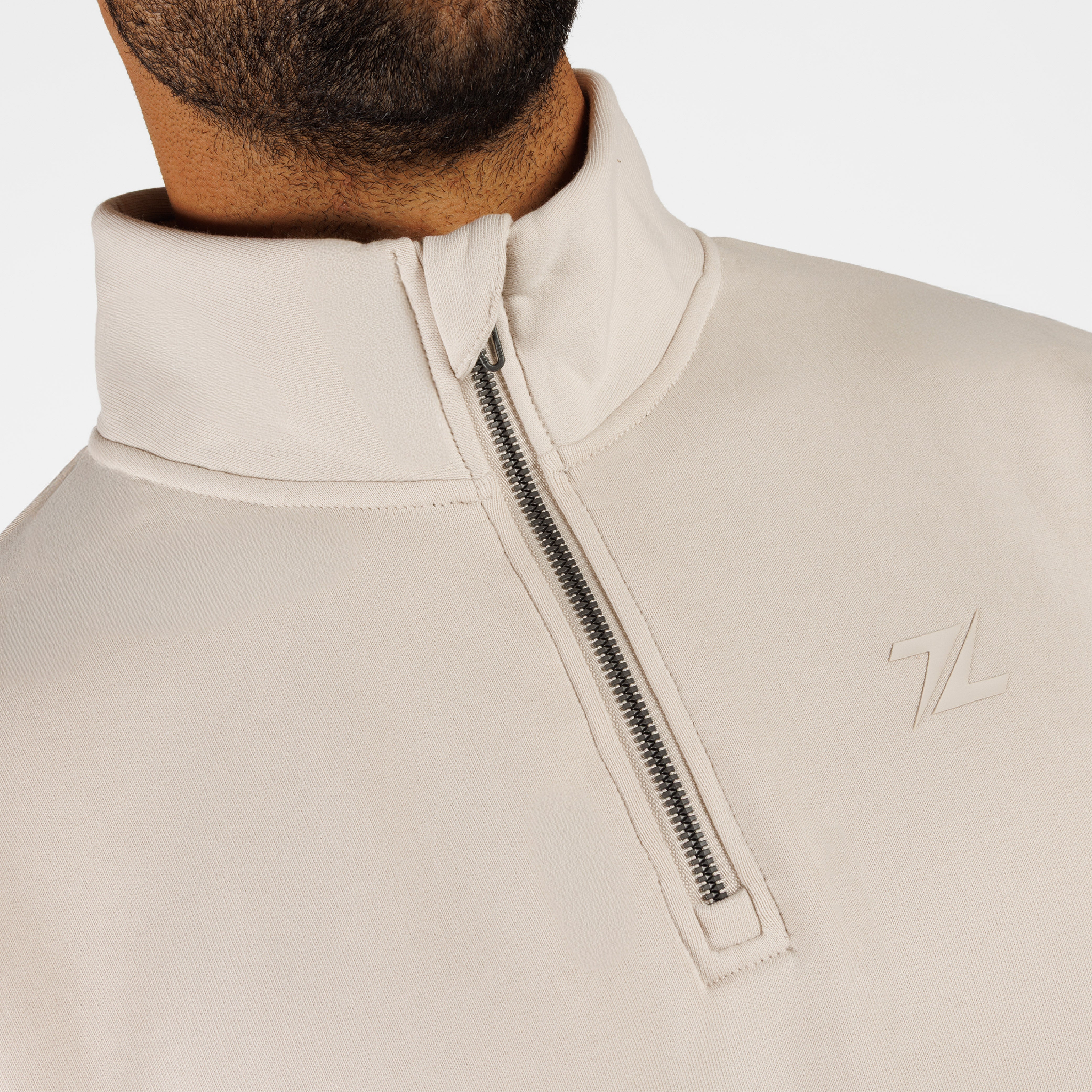 ZEUZ Übergroßer Komfortpullover mit 1/4 Reißverschluss - Herren