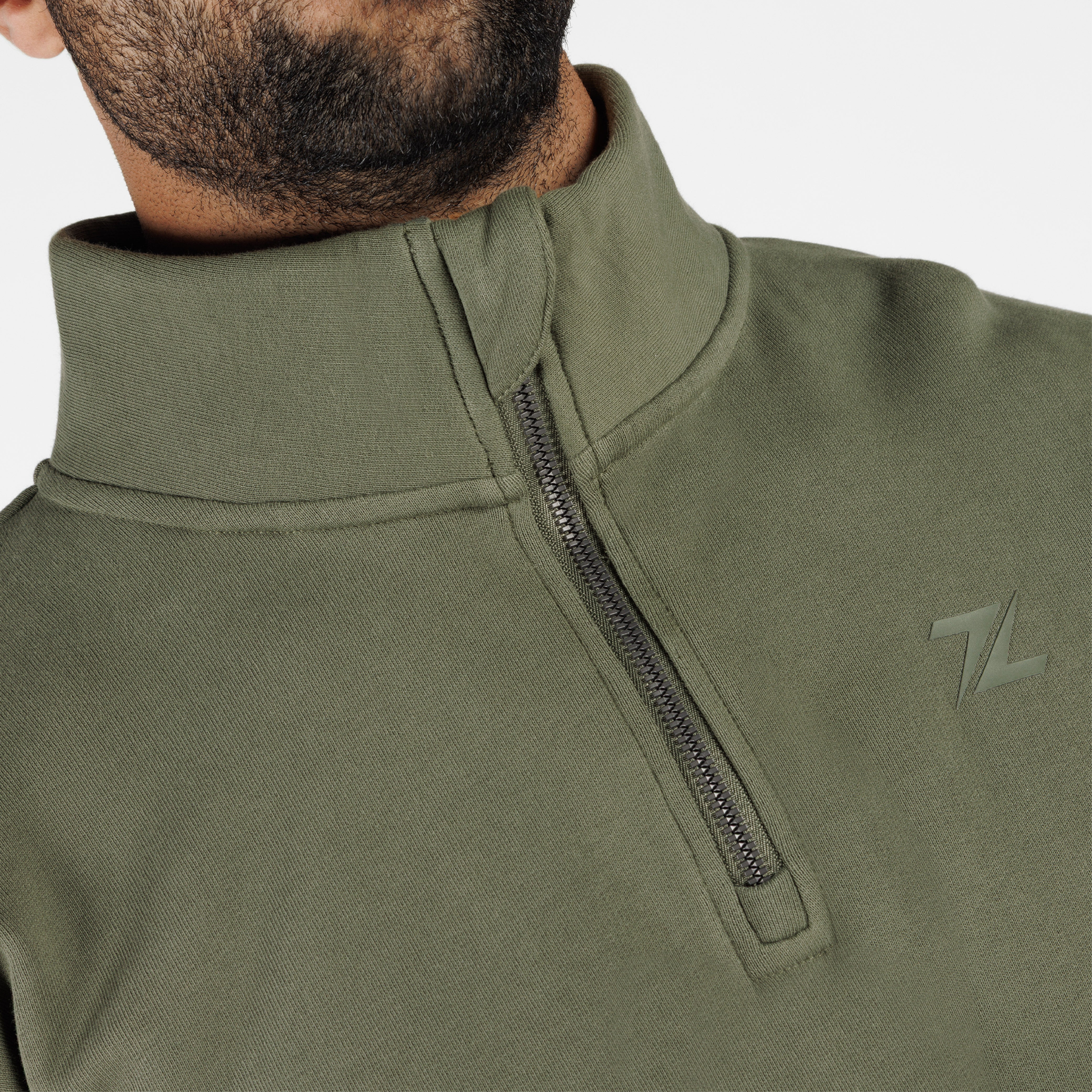 ZEUZ Übergroßer Komfortpullover mit 1/4 Reißverschluss - Herren