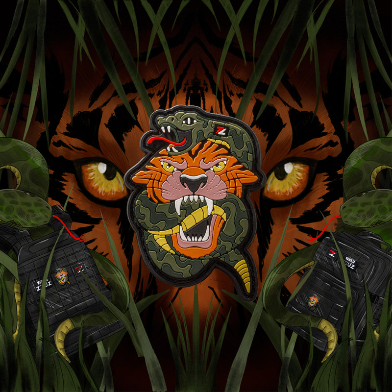 Parche de serpiente y tigre ZEUZ