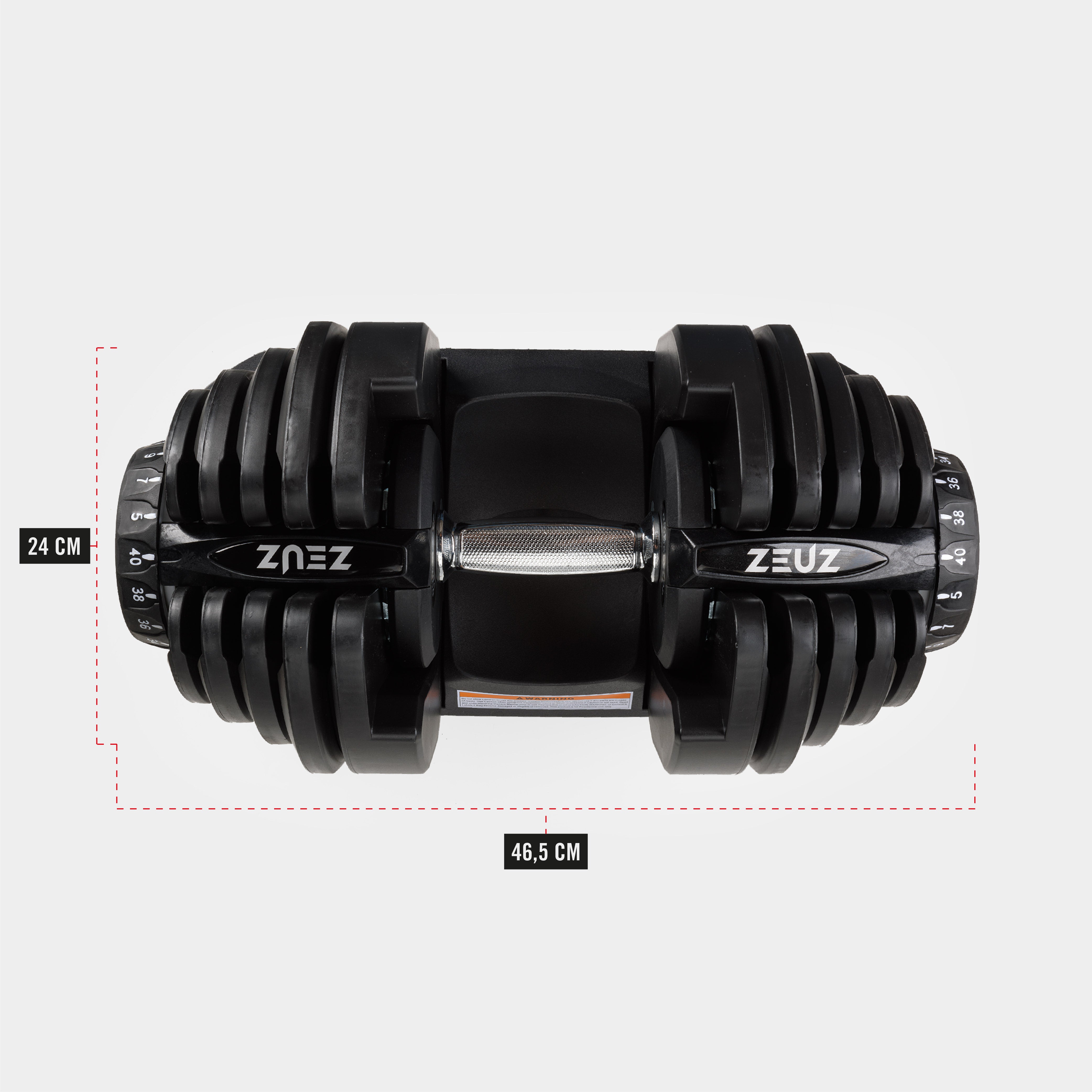 ZEUZ Adjustable Dumbell - 5 to 40 KG
