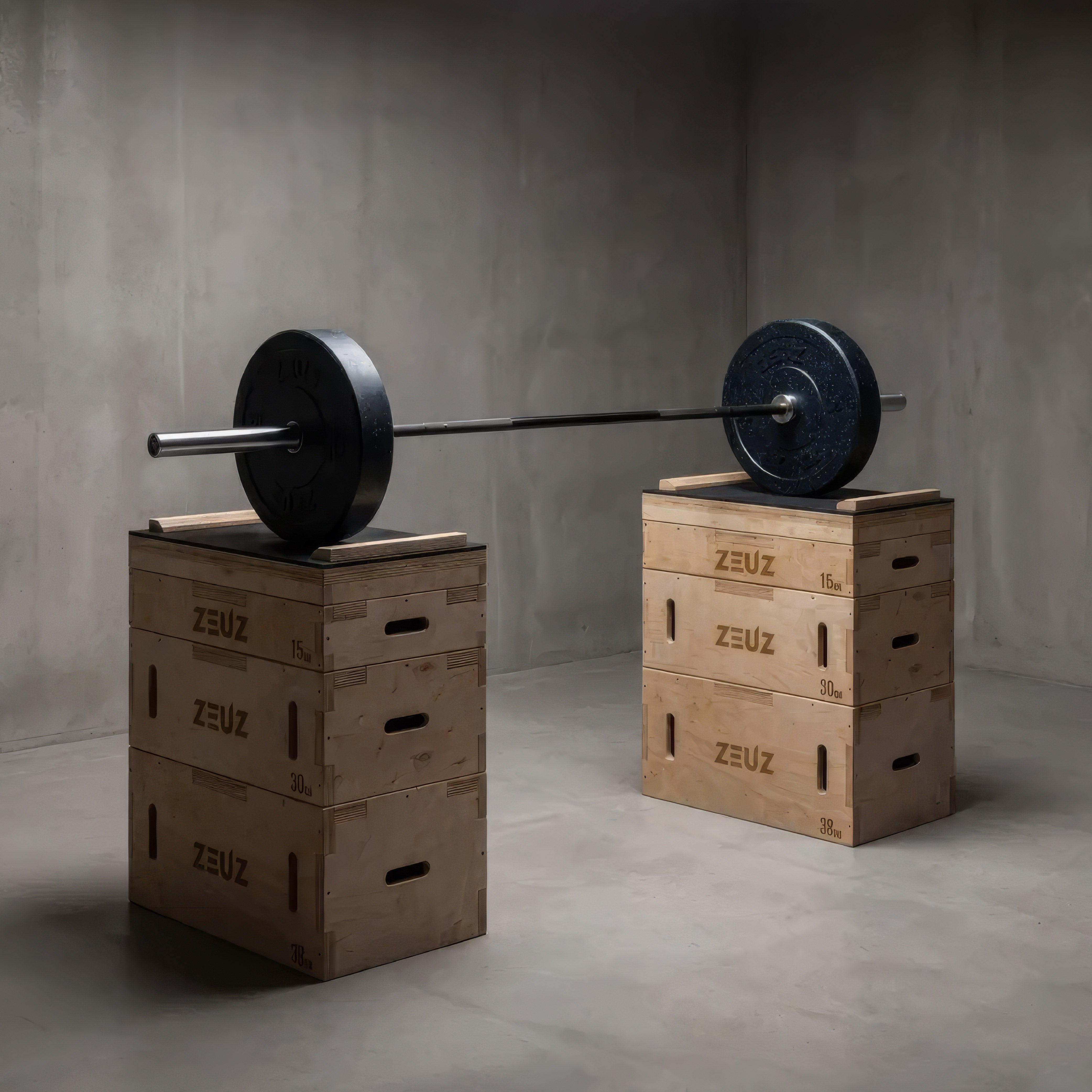 Jerk Block Set - Weightlifting Blocks - Wood - ZEUZ