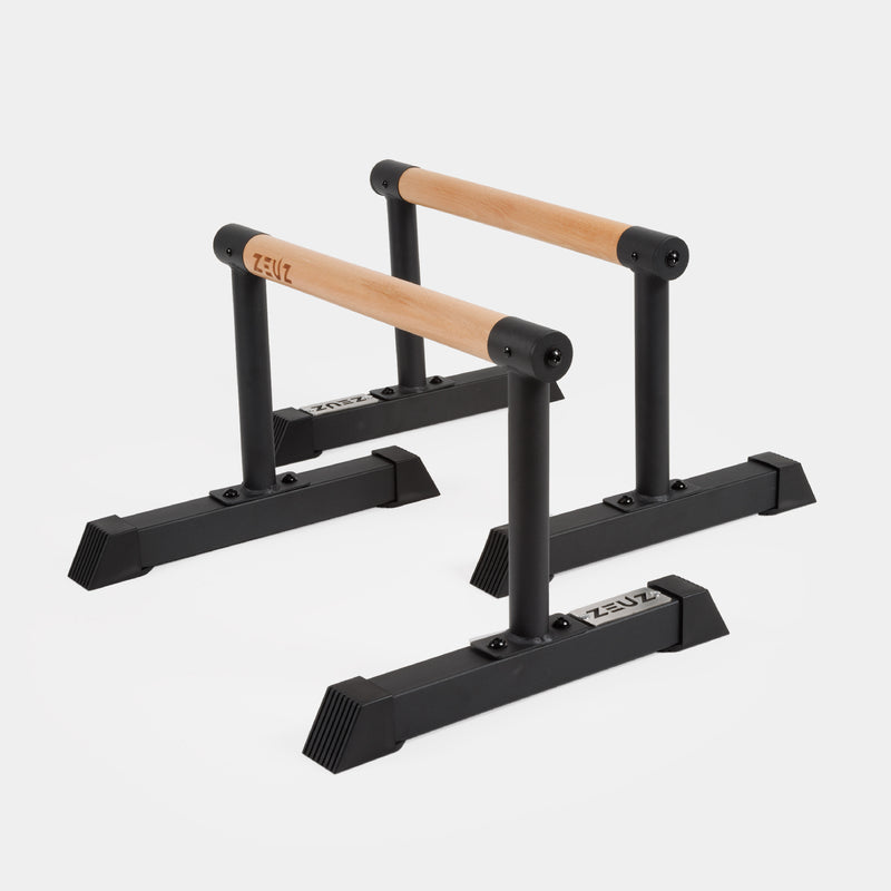 ZEUZ Paralletas de Madera y Metal - Medianas