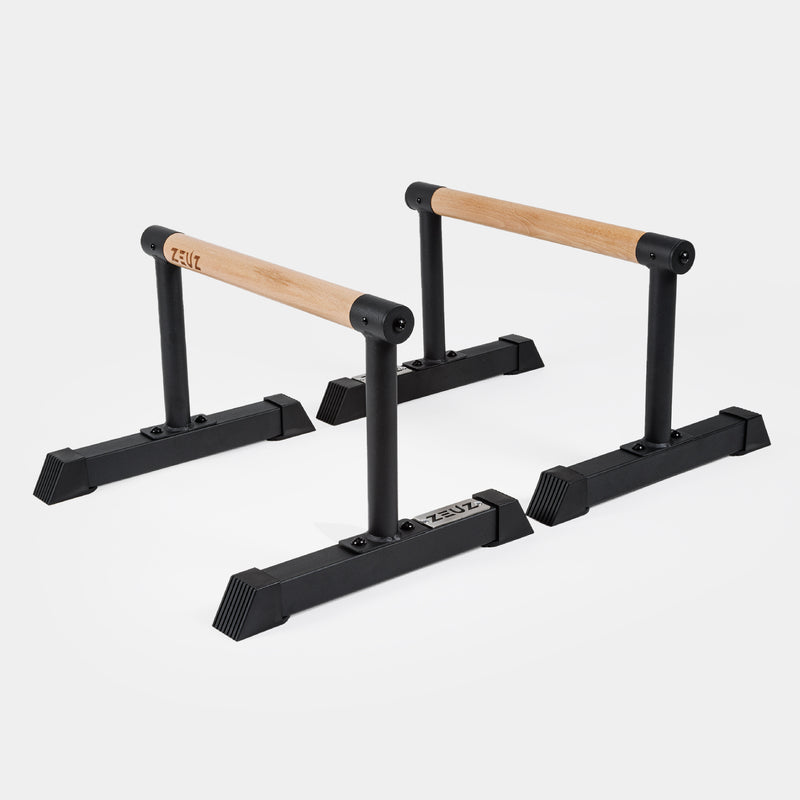 ZEUZ Paralletas de Madera y Metal - Medianas