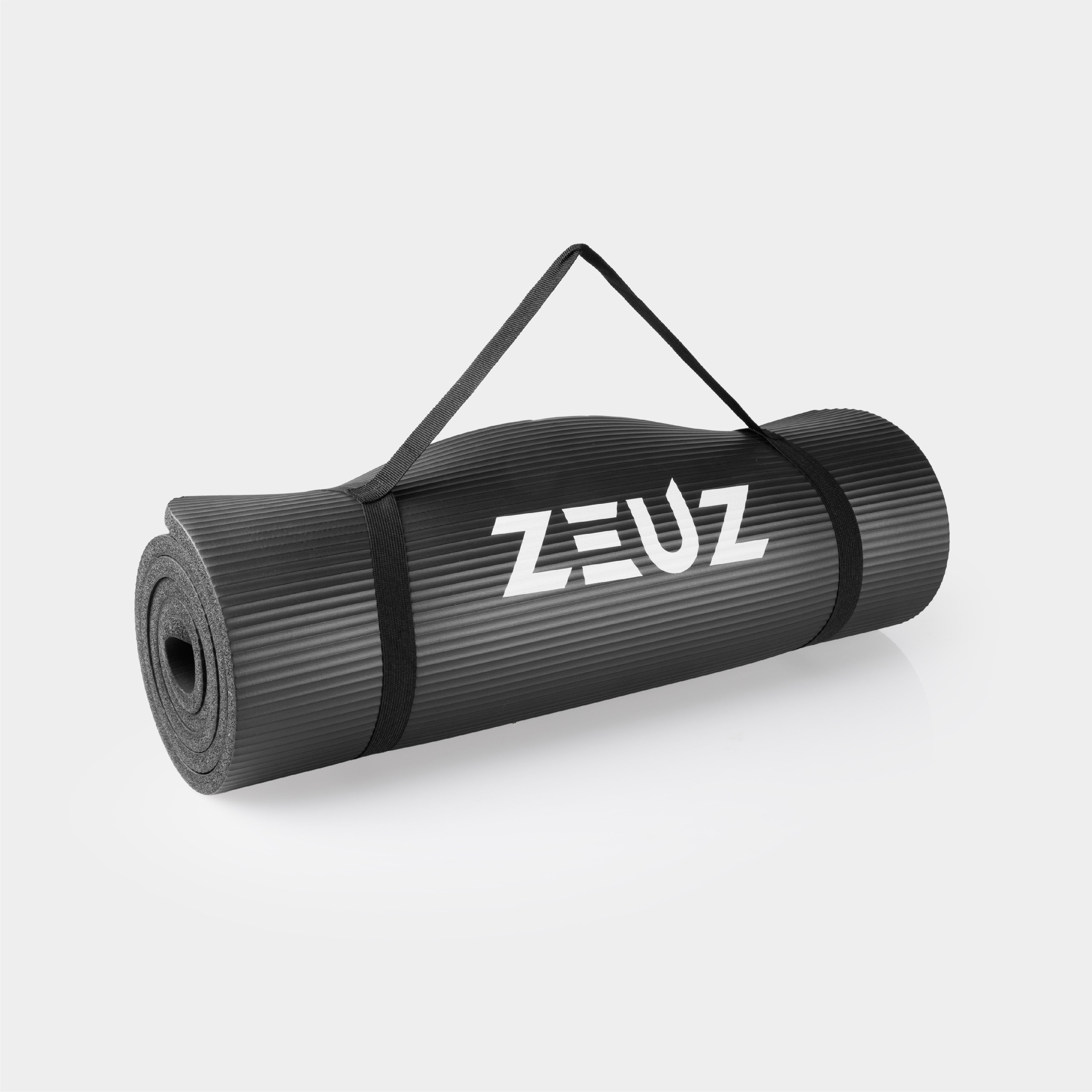 Esterilla ZEUZ para yoga, fitness y deportes, 180 x 60 x 1,5 cm, incluye... Bolsa de transporte - Negra