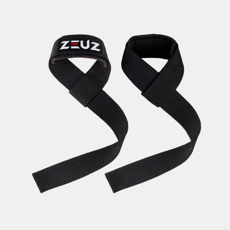 ZEUZ Lifting Straps zwart – gewichthef straps voor extra grip tijdens zware lifts