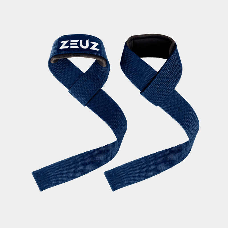 ZEUZ Lifting Straps marineblauw – gewichthef straps voor extra grip tijdens zware lifts