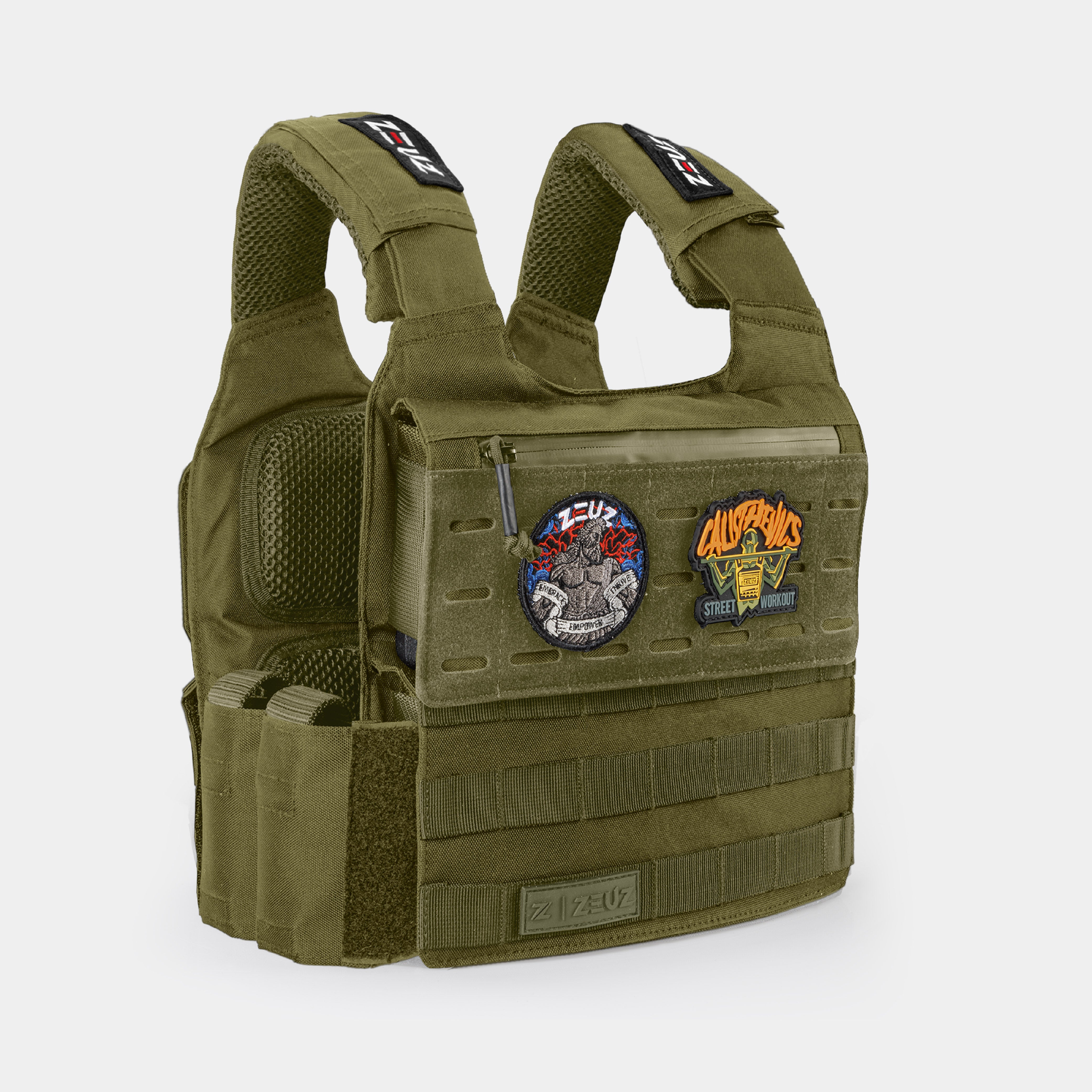 ZEUZ Army green Calisthenics Weight Vest 25,5 KG
