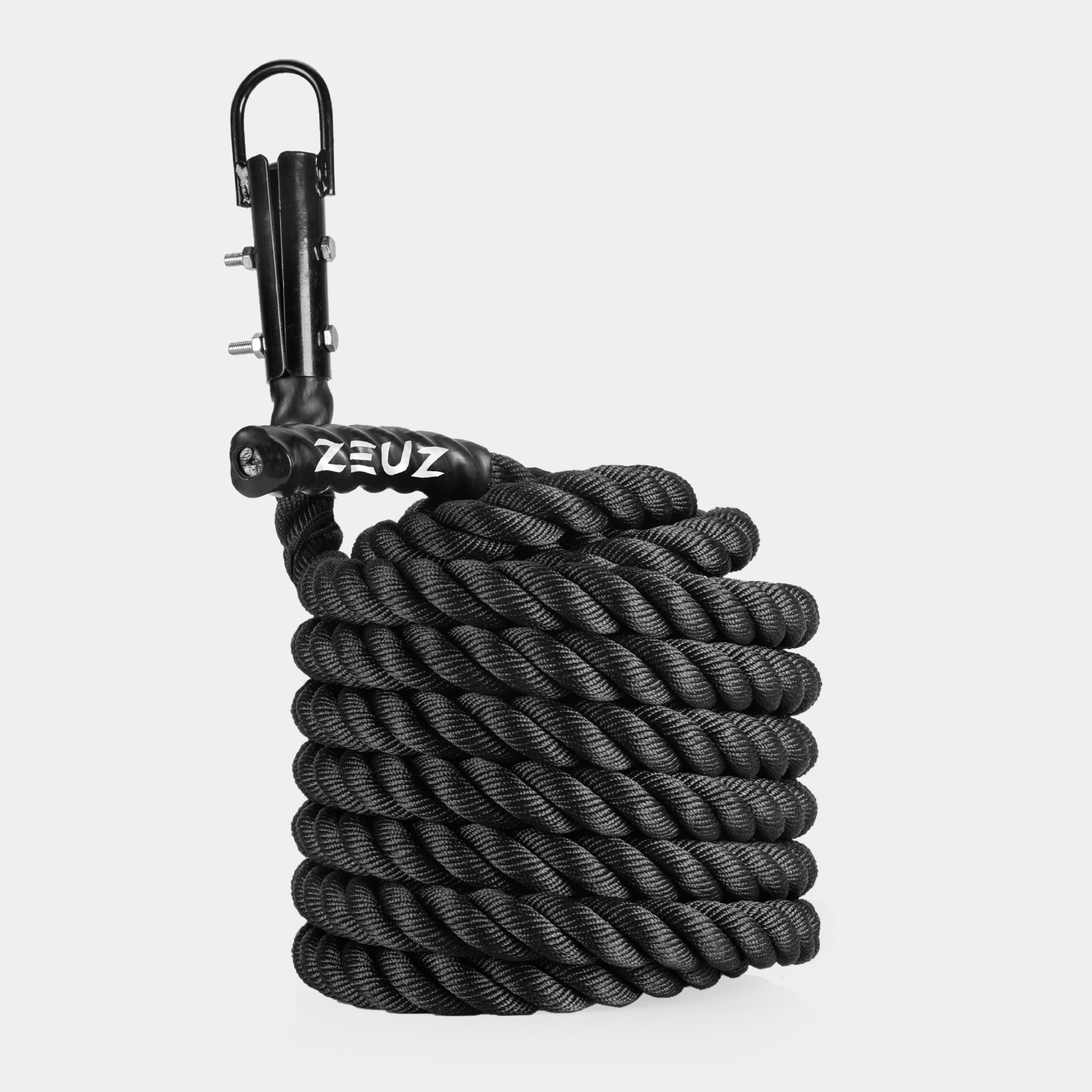 ZEUZ Power Sled Pull & Climbing Rope - 15M - Black