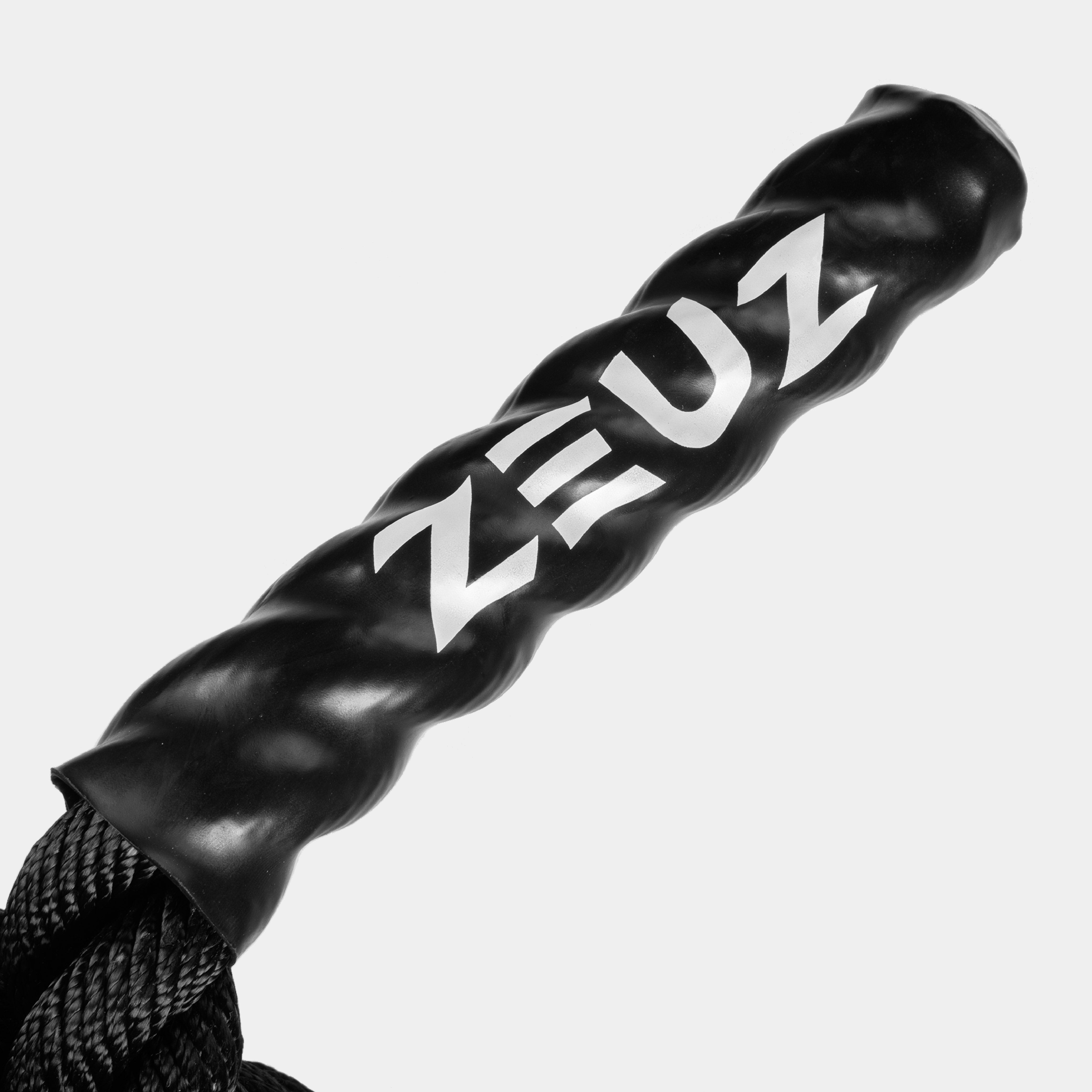 ZEUZ Power Sled Pull & Climbing Rope - 15M - Black