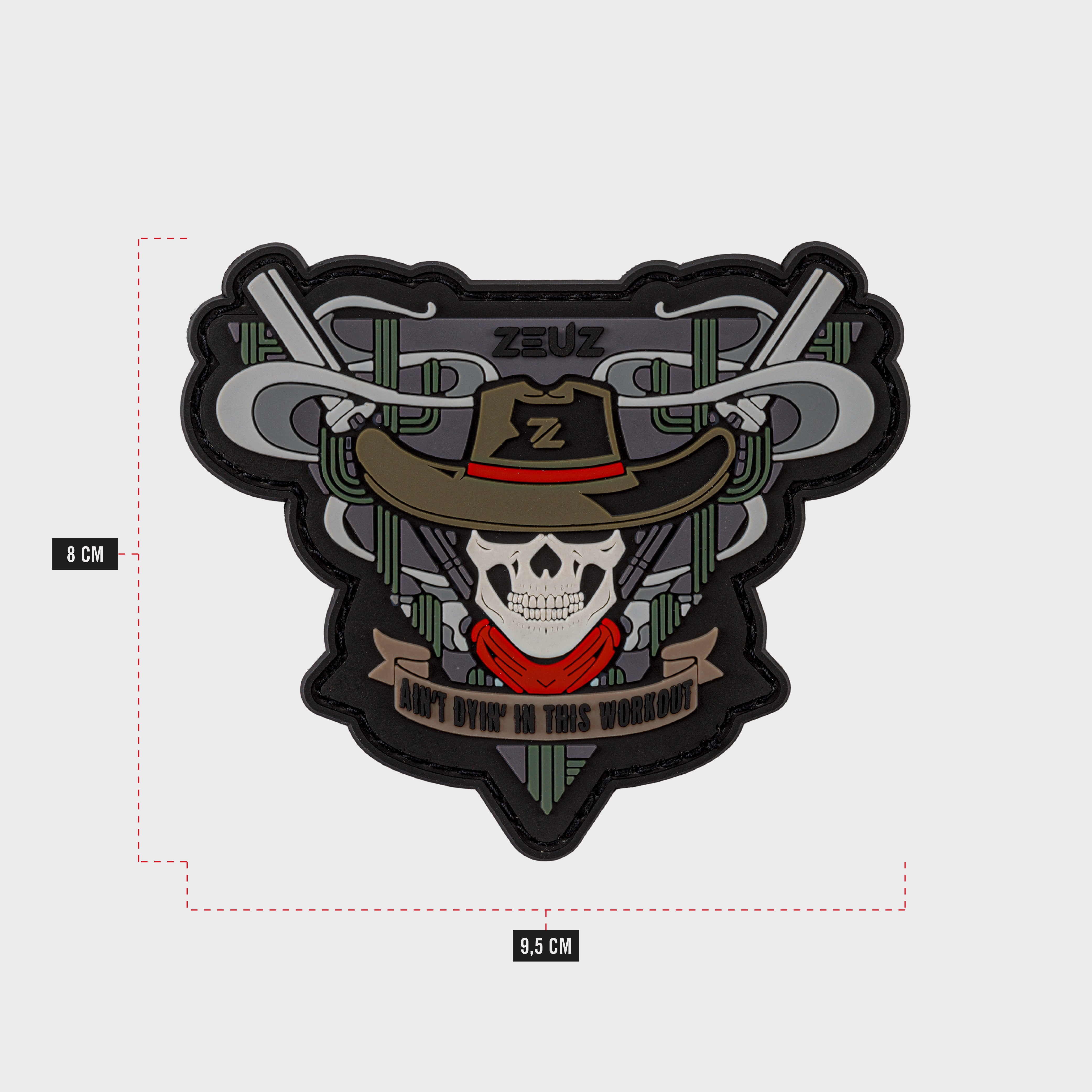 ZEUZ Skull Cowboy Patch