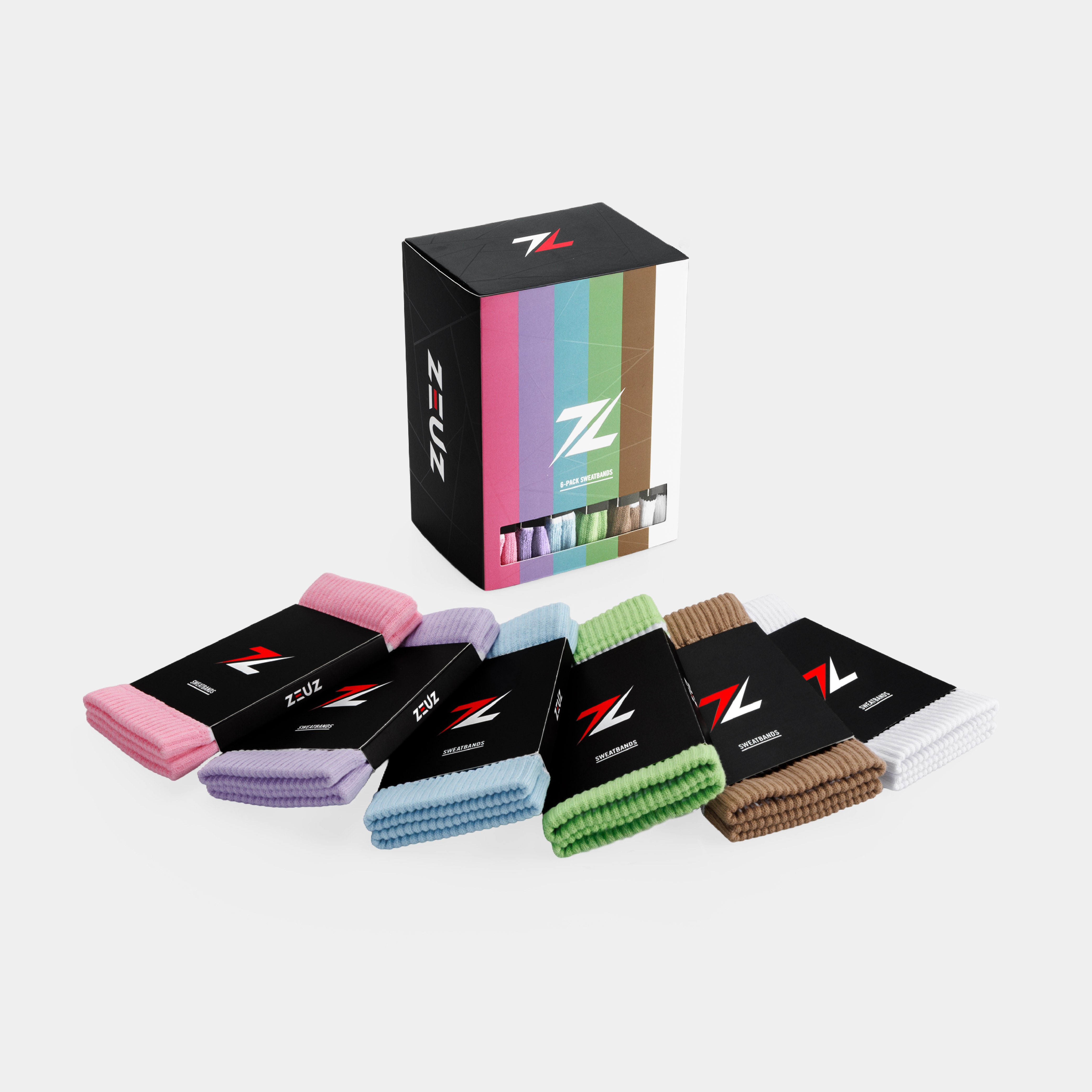ZEUZ Zweetbanden 6-Pack Colorful - Sweat Bands