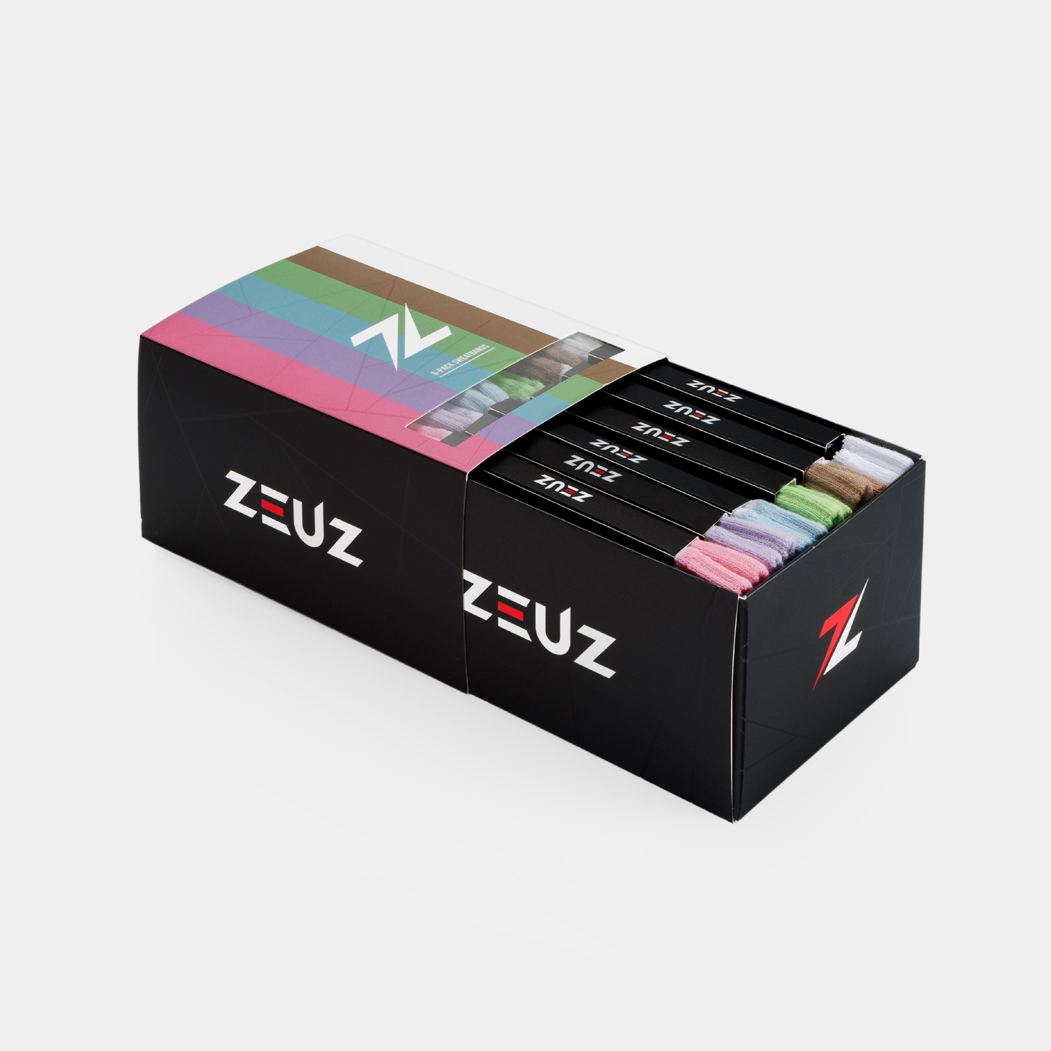 ZEUZ Sweatbands 6-Pack Colorful - Sweat Bands