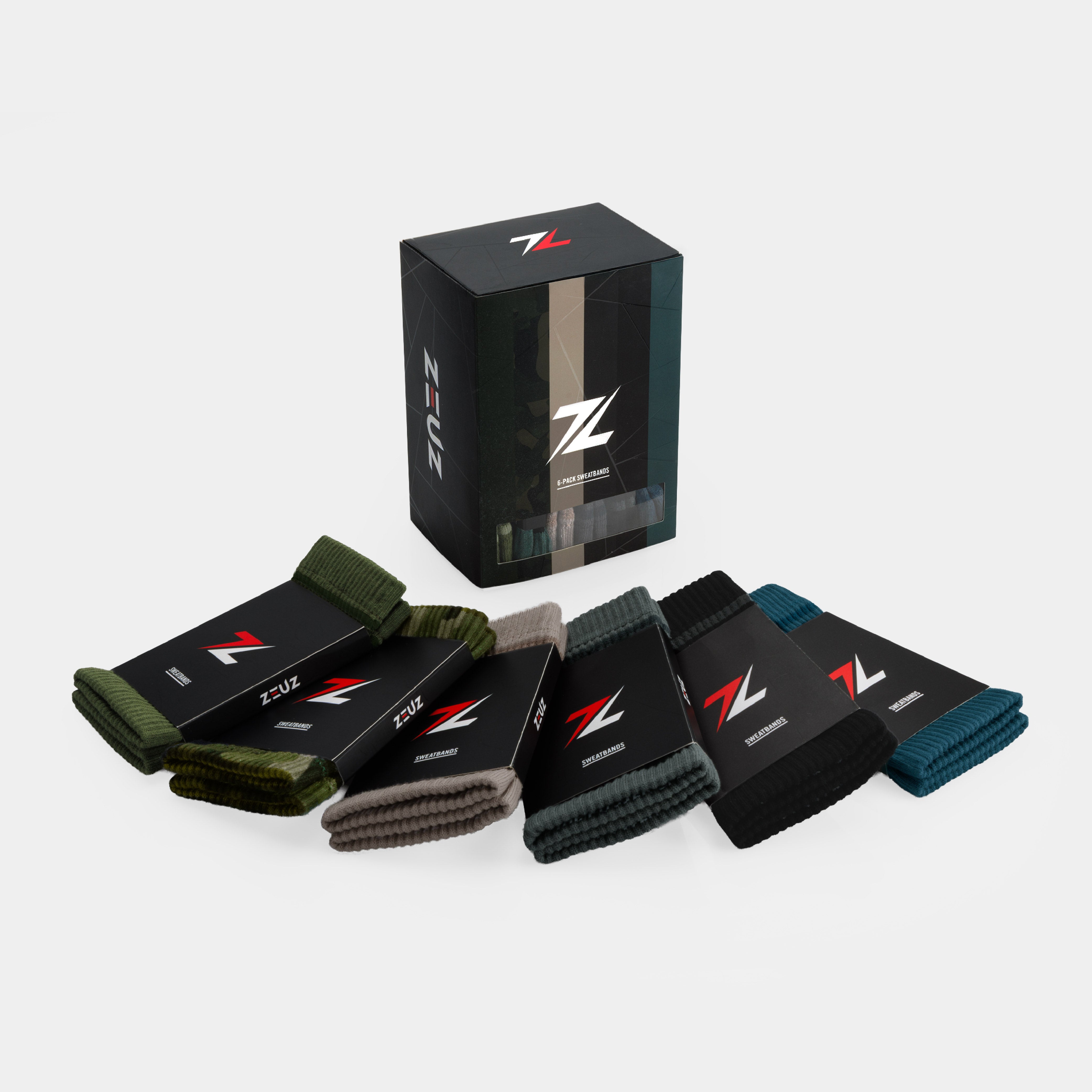 ZEUZ Schweißbänder 6er-Pack Bunt - Schweißbänder