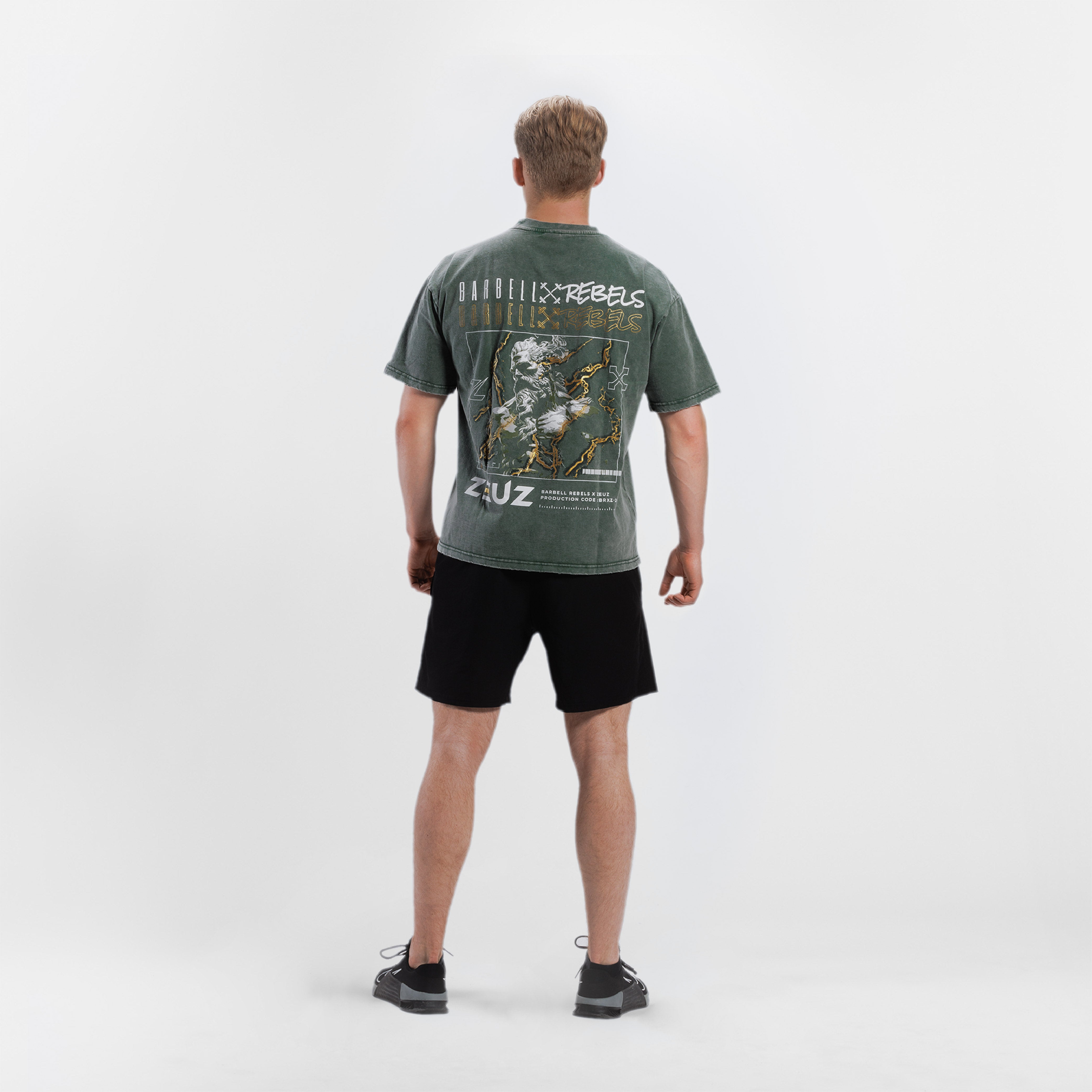 Camiseta holgada con efecto desgastado de ZEUZ x Barbell Rebels - Unisex