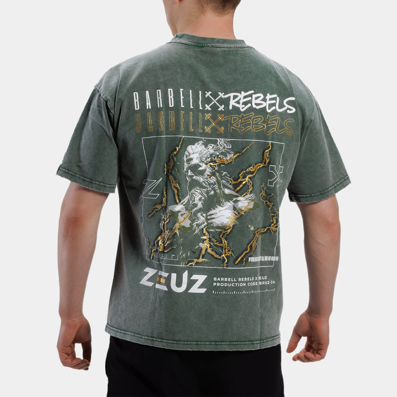 ZEUZ x Barbell Rebels Acid T-shirt – achterkant met grote graphic print