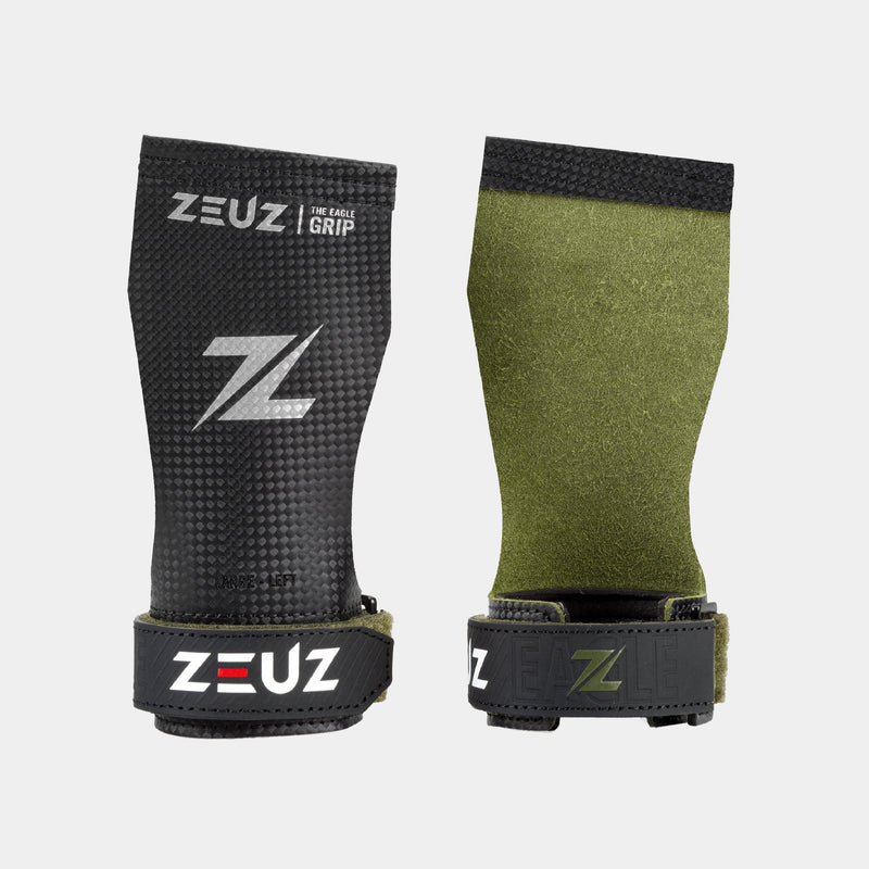 ZEUZ The Eagle Grips - Carbono y microfibra - Sin dedos