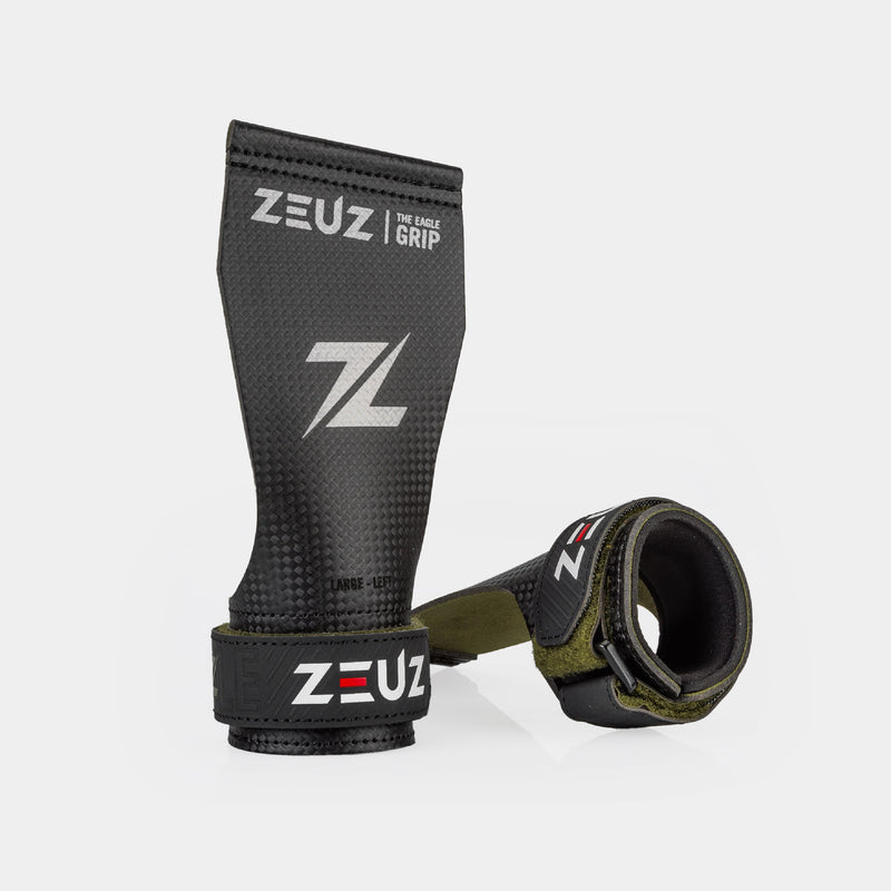 ZEUZ The Eagle Grips - Carbono y microfibra - Sin dedos