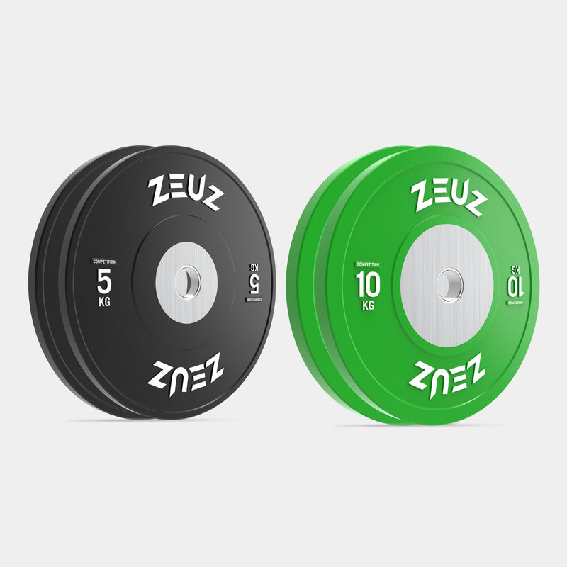 Set de discos de pesas ZEUZ Competitie - 5 y 10 KG