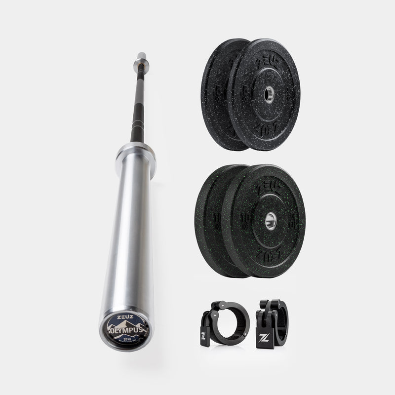 ZEUZ Home Gym Prime Pack - Barra de pesas de 20 KG