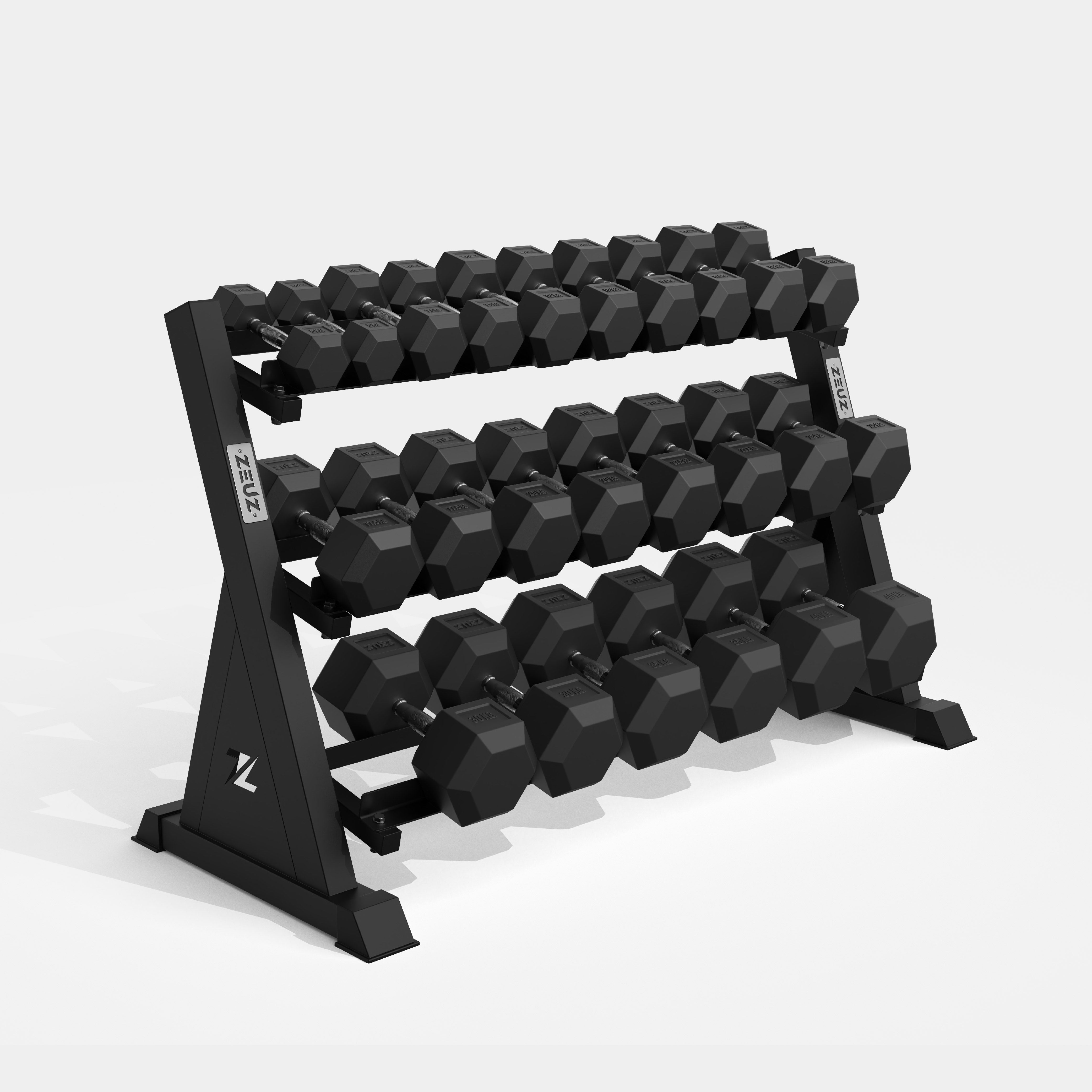 ZEUZ Dumbbell Rek Incl. Hexagon Dumbbells