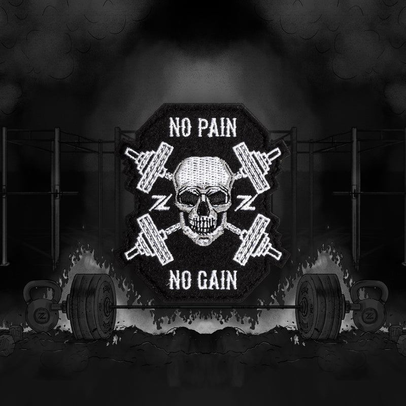 Parche de calavera ZEUZ No Pain No Gain