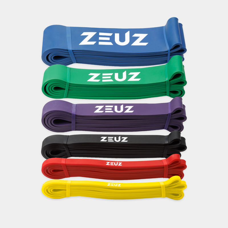 ZEUZ Powerbands – complete set van 6 weerstandsbanden met verschillende sterktes