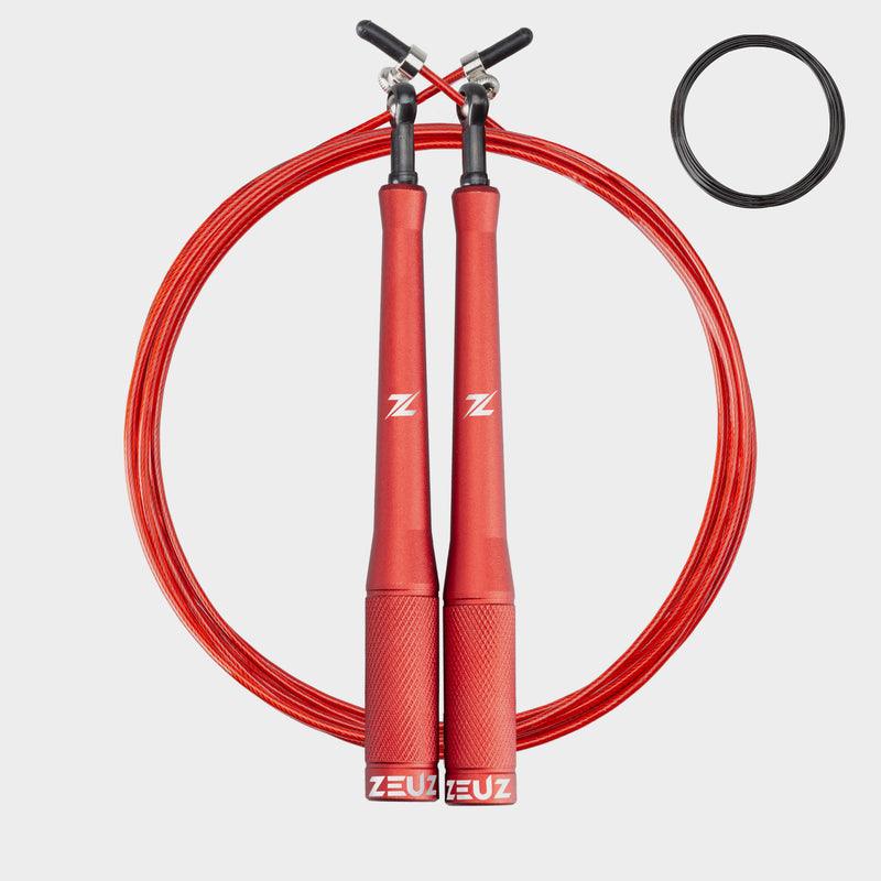 ZEUZ SR-2 Springtouw rood – professioneel speed rope voor crossfit en fitness