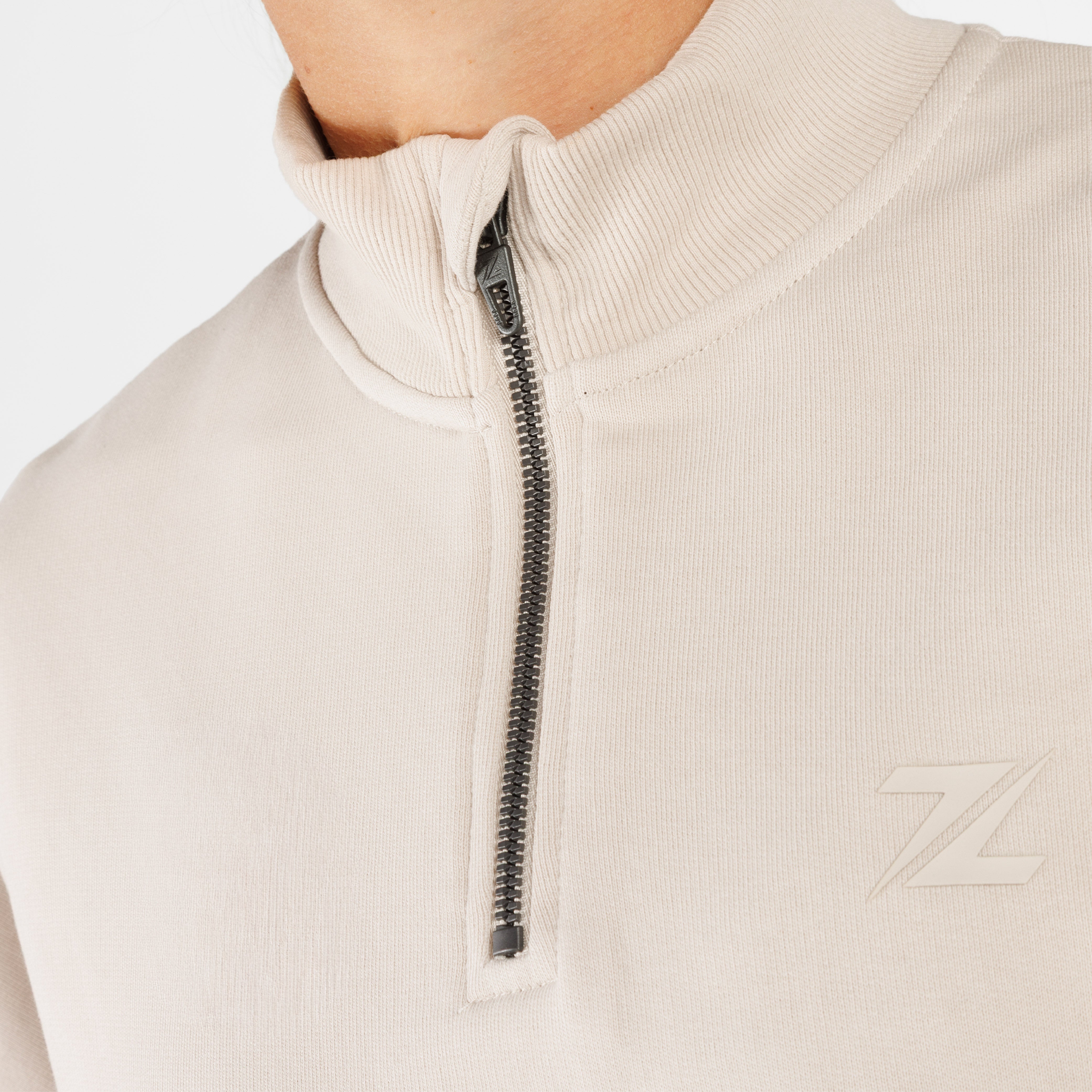ZEUZ Oversized Comfort Sweater 1/4 Zipper - Dames