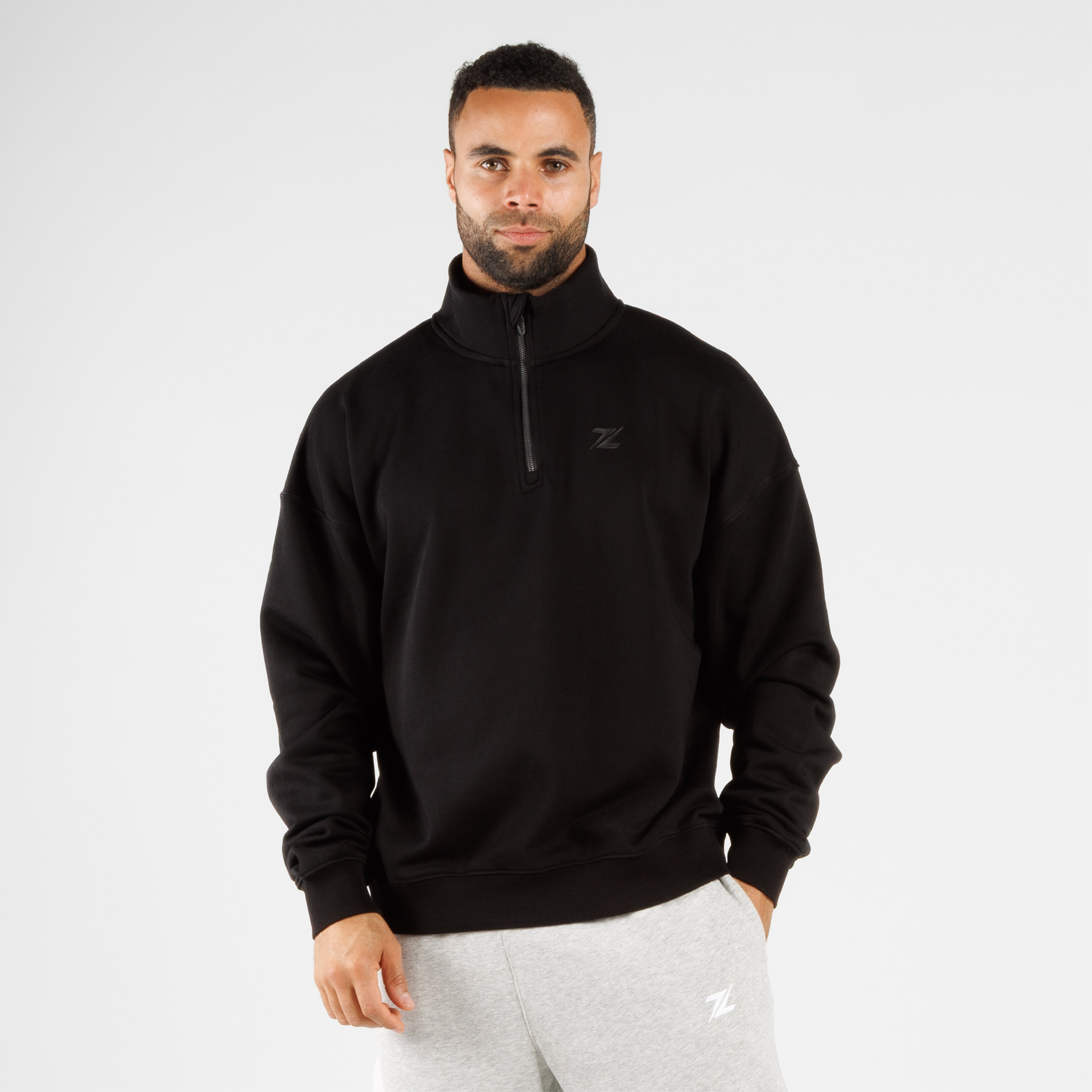 ZEUZ Oversized Comfort Sweater 1/4 Zipper - Heren