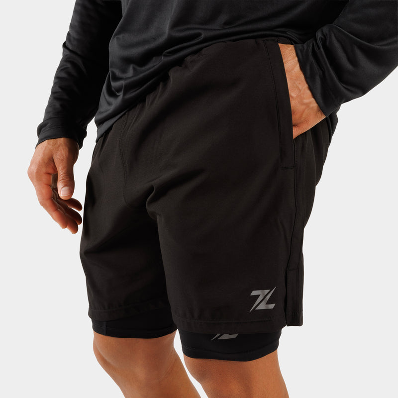 ZEUZ Pantalones cortos de entrenamiento 2 en 1 - Heren