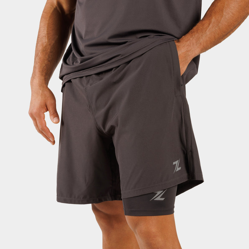 ZEUZ Pantalones cortos de entrenamiento 2 en 1 - Heren