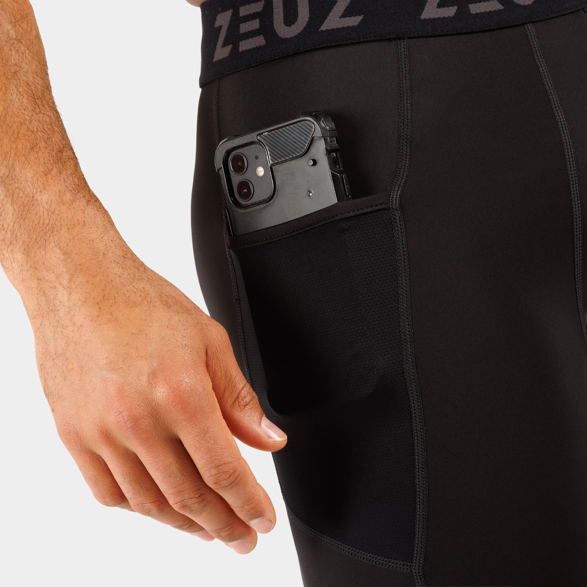 ZEUZ Legging de compression Performance Lang - Hommes