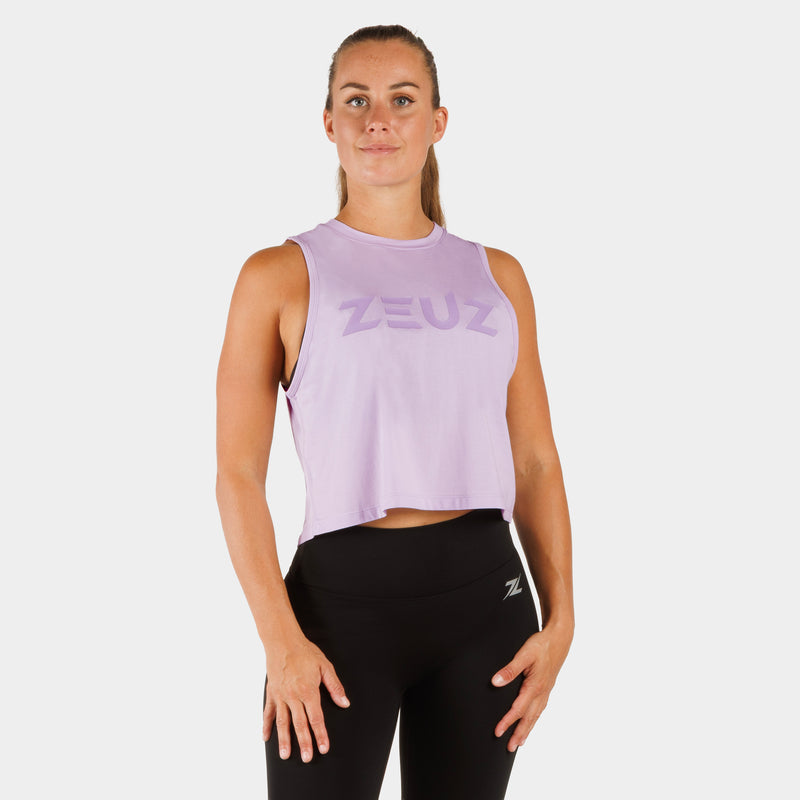 ZEUZ Top de entrenamiento corto para mujer
